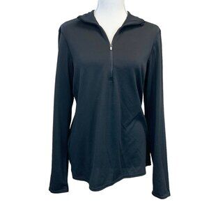 Patagonia Capilene Midweight Zip Neck Top In Black Size Large Gorpcore Polartec